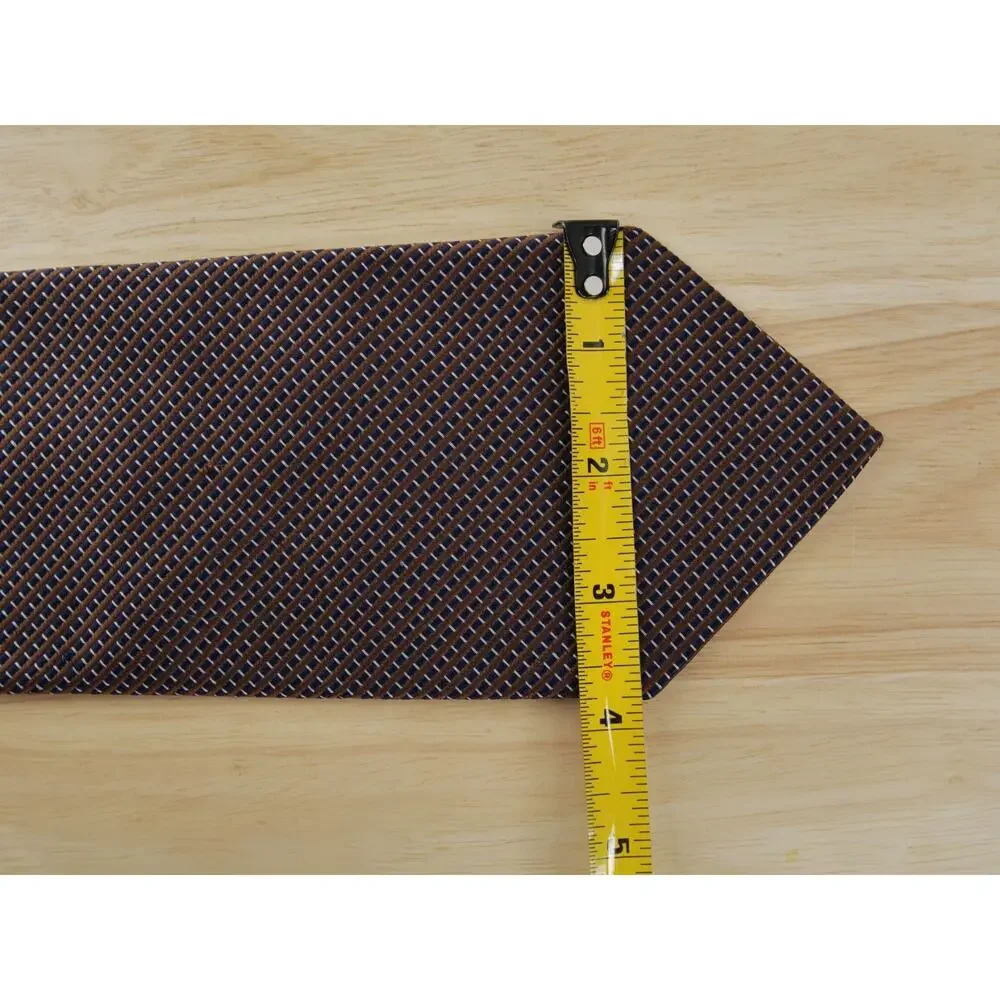Brooks Brothers Makers Tie 100% Silk Blue Brown USA 57.5x3.75